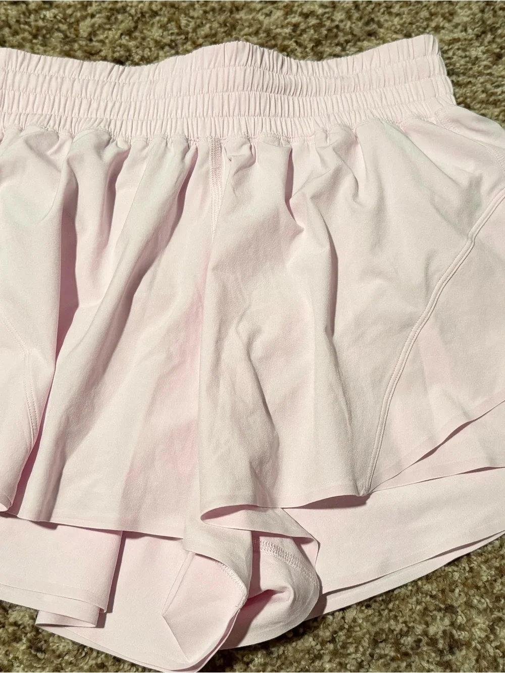 lululemon athletica Pale Pink High-Waist Skirted Athletic Shorts
